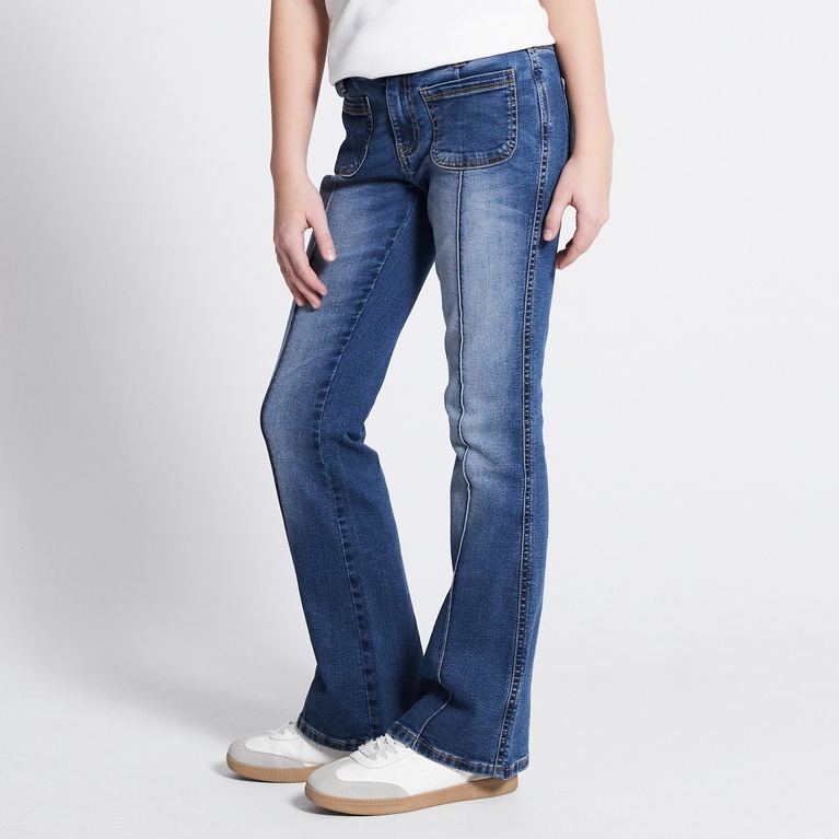 Front pocket bootcut jeans "Sailor flare" Y2K Blue